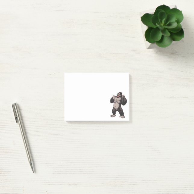 Bloco De Notas Gorila Rugindo Macaco Primata (Escritótio)
