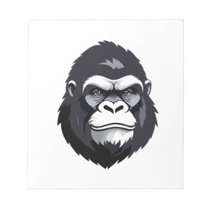 Bloco De Notas Gorilla Vetor Art Animal Modern Urban Graphic