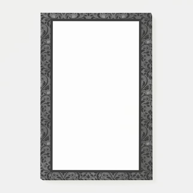 Bloco De Notas Gothic Rose in Black and Gray (Frente)