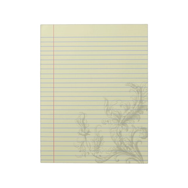 Bloco De Notas Gothic Steampunk Floral Fantasy Legal Notepad (Invertido)