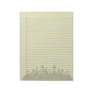 Bloco De Notas Gótica atravessa o vampiro fantasia notepad legal