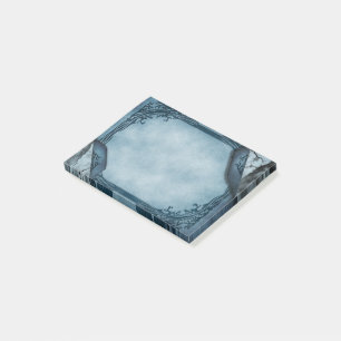 Bloco De Notas Gótico de Pergaminho Azul