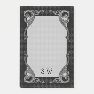 Bloco De Notas Gótico de Steampunk Monogrammed