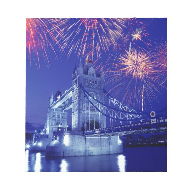 Bloco De Notas Grã-Bretanha, Londres. Fogos de artifício sobre a  (Frente)