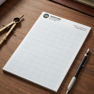Bloco De Notas Grade de Engenharia com Logotipo e Informações Emp