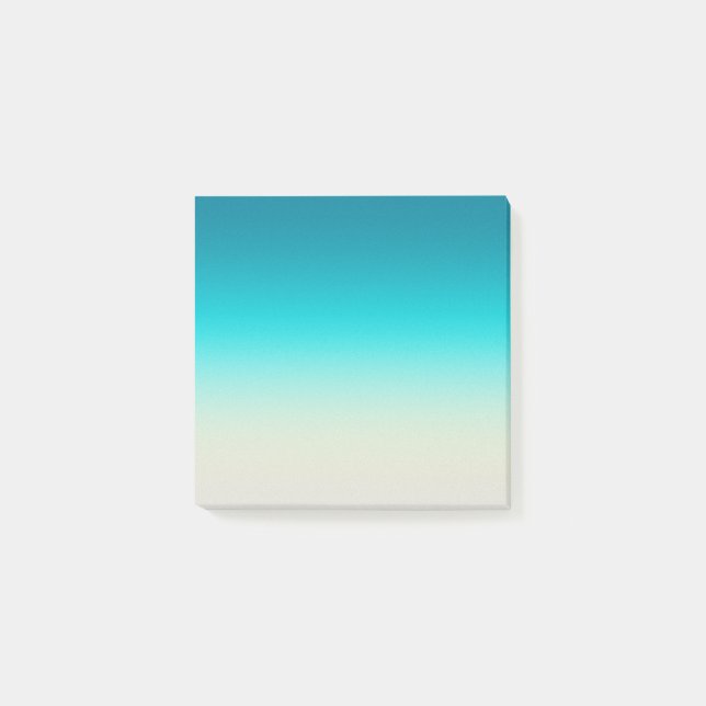 Bloco De Notas Gradiente Abstrato Azul Água Fundo Soft Ombre  (Frente)