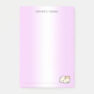 Bloco De Notas Gradiente colorido gatinho de gato bonito Nome per