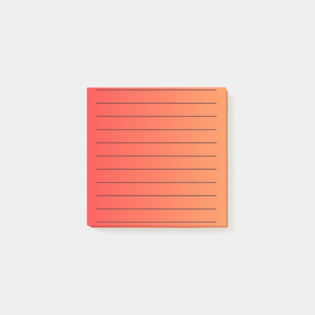 Bloco De Notas Gradiente Laranja Papelaria Elegante Vibrante  (Frente)