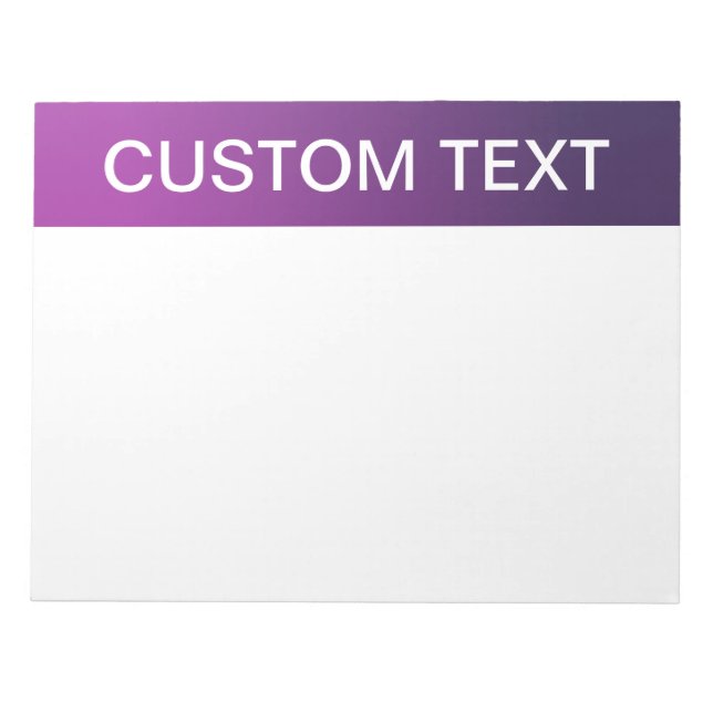 Bloco De Notas Gradiente Ombre Roxo Moderno e Texto Branco Editáv (Frente)