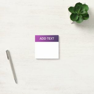 Bloco De Notas Gradiente Ombre Roxo Moderno & Texto Branco Editáv