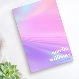 Bloco De Notas Gradiente pastel rosa roxo moderno
