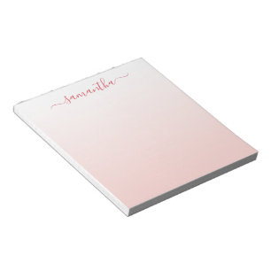 Bloco De Notas Gradiente Rosa Bege Signature Feminina