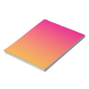 Bloco De Notas Gradiente rosa e laranja