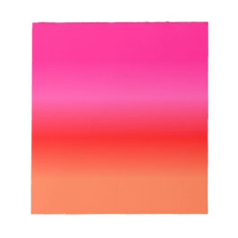 Bloco De Notas Gradiente rosa, vermelho e laranja