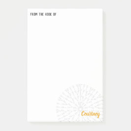 Bloco De Notas Gráfico de crochê amarelo