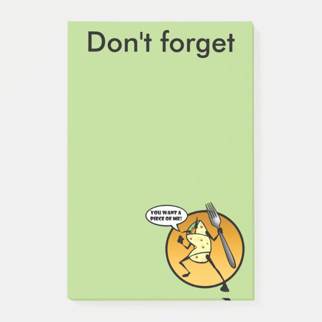 BLOCO DE NOTAS GRÁFICO DO POST-IT DO BURRITO (Frente)