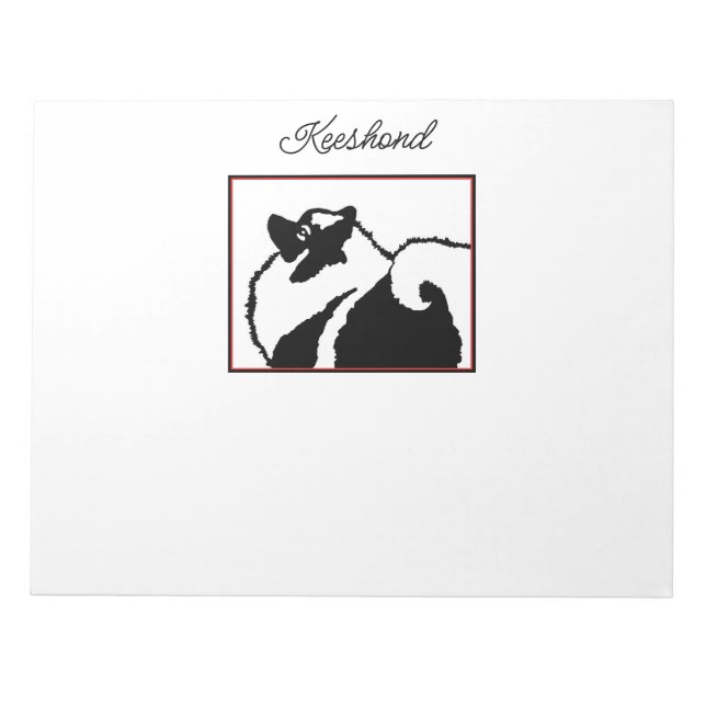 Bloco De Notas Gráficos Keeshond - Arte de Cachorro Original (Frente)