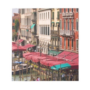 Bloco De Notas Grande Canal de Veneza Itália com barcos gondola