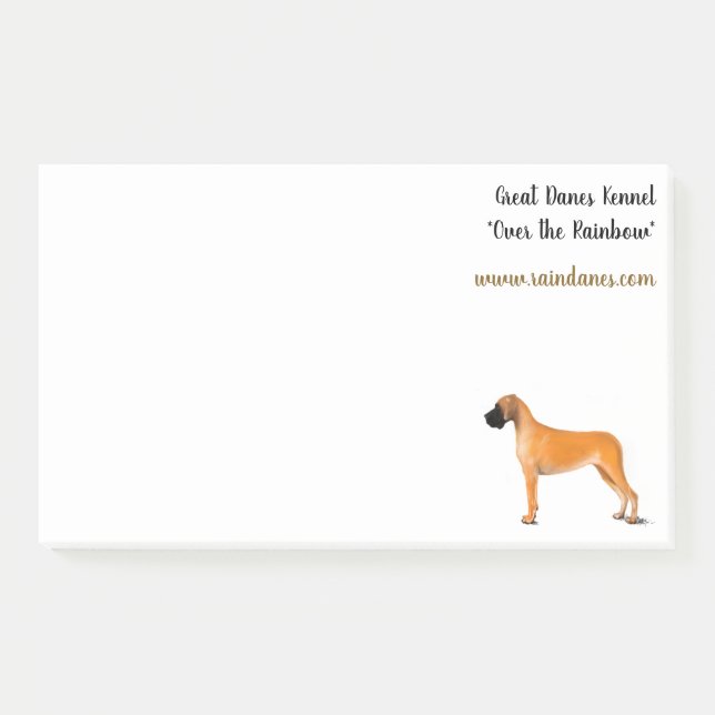 Bloco De Notas grande Dogue Alemão cor de corça (Frente)