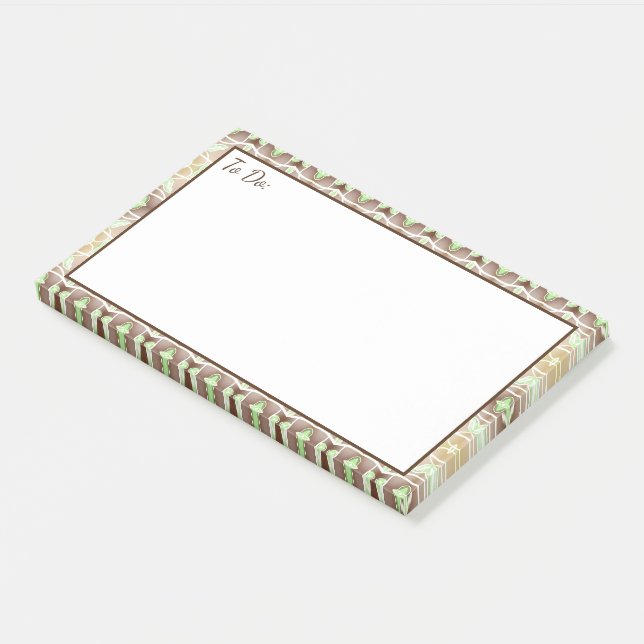 Bloco De Notas Grande Para fazer postar sua nota em castanho (Inclinado)