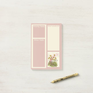 Bloco De Notas Grande Posto Com Poppies Amarelos