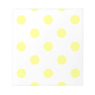 Bloco De Notas Grandes bolinhas - amarelo no branco