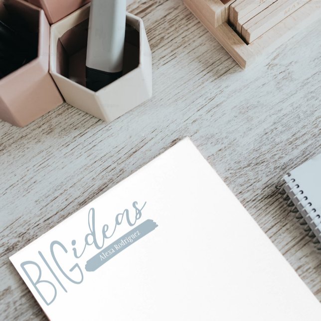 Bloco De Notas Grandes Ideias Azuis Costeiras (Criador carregado)