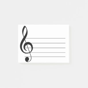 Bloco De Notas Grandes Notas De Posto Musical De Limpeza Típica