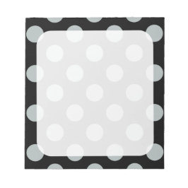 Bloco De Notas Grandes pontos pretos e Cinzas