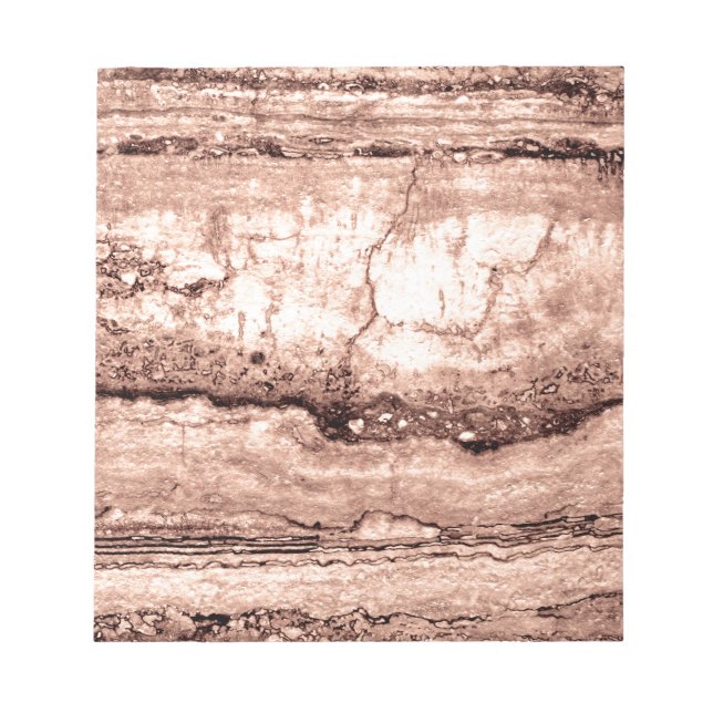 Bloco De Notas Granito laranja moderno e castanho-bege (Frente)