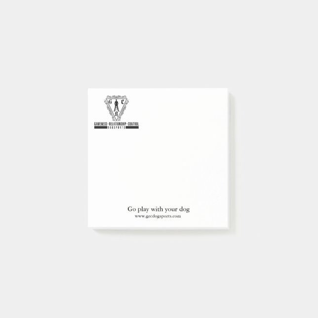 Bloco De Notas GRC Dogsport pegajoso (Frente)