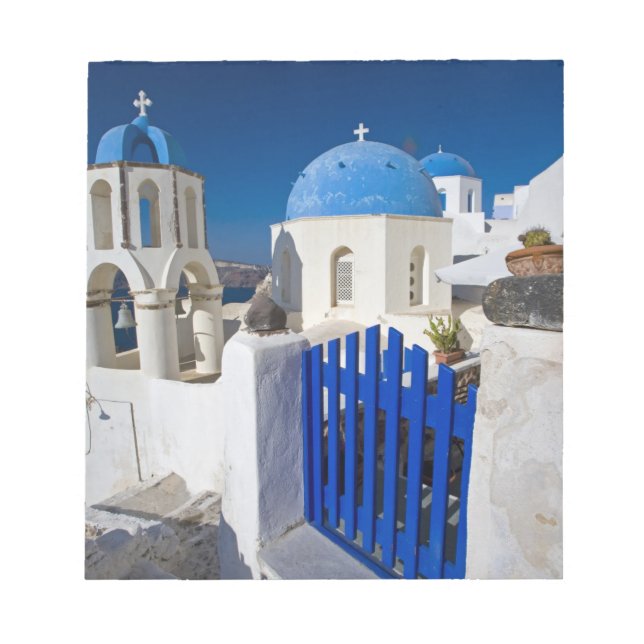 Bloco De Notas Grécia e ilha grega de Santorini, cidade de Oia 3 (Frente)