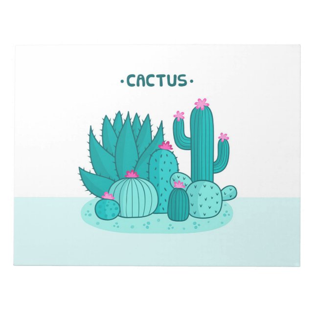 Bloco De Notas Green Cactus Art (Frente)