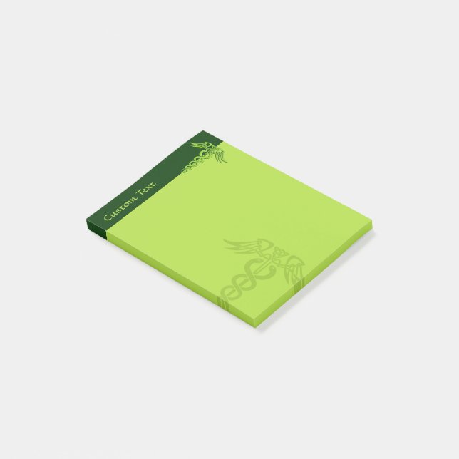 Bloco De Notas Green Celtic Knot Caduceus (Inclinado)