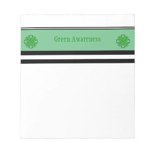 Bloco De Notas Green Clover Ribbon por Kenneth Yoncich