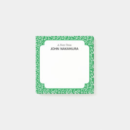 Bloco De Notas Green Karakusa - Padrão de vinha japonesa