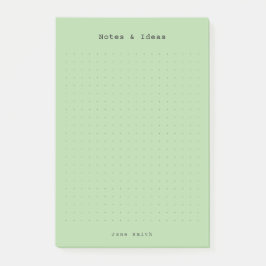 Bloco De Notas Green minimalist and personalized retro aesthetic 