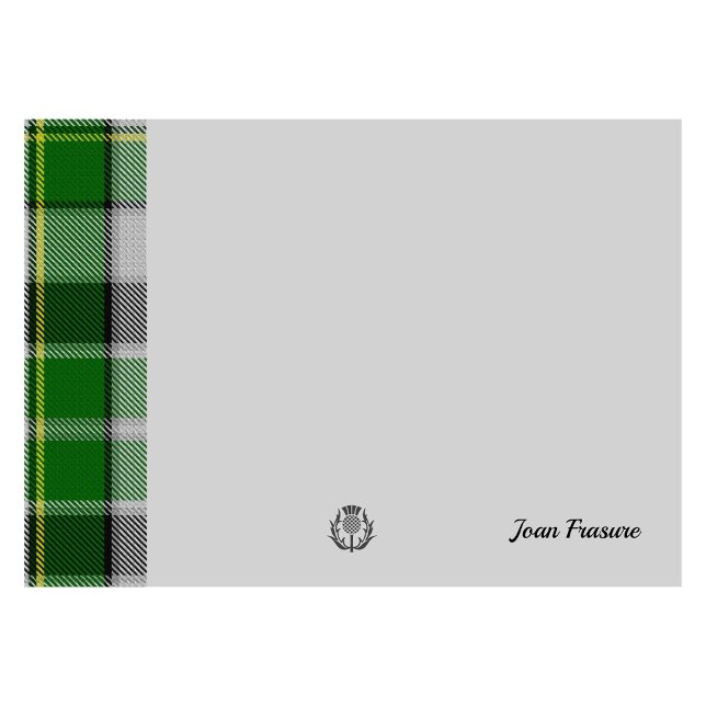 Bloco De Notas Green Tartan & Scottish Thistist - Notas do Posto (Criador carregado)