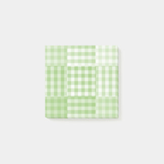 Bloco De Notas Green White Checker Patchwork Pattern