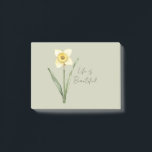 Bloco De Notas Green White Yellow Daffodil Flower<br><div class="desc">Green White Yellow Daffodil Flower</div>