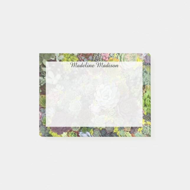 Bloco De Notas Greenery Succulents (Frente)