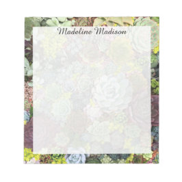 Bloco De Notas Greenery Succulents