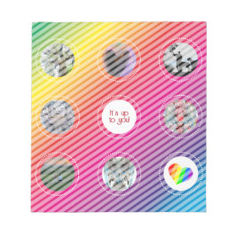 Bloco De Notas Grelha de Imagens do Arco-Íris