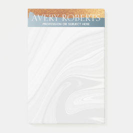 Bloco De Notas Grelha de ouro azul de aço luxo moderno