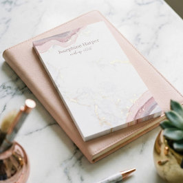 Bloco De Notas Grelha Rosa Esmagada Elegante Grelha Dourada Glitt