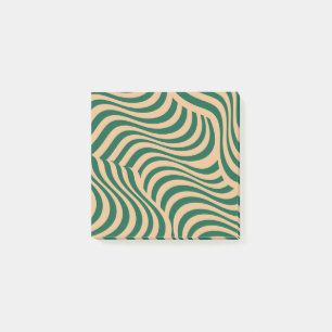 Bloco De Notas Greve de Onda Verde - Beige Zebra - Primavera no V