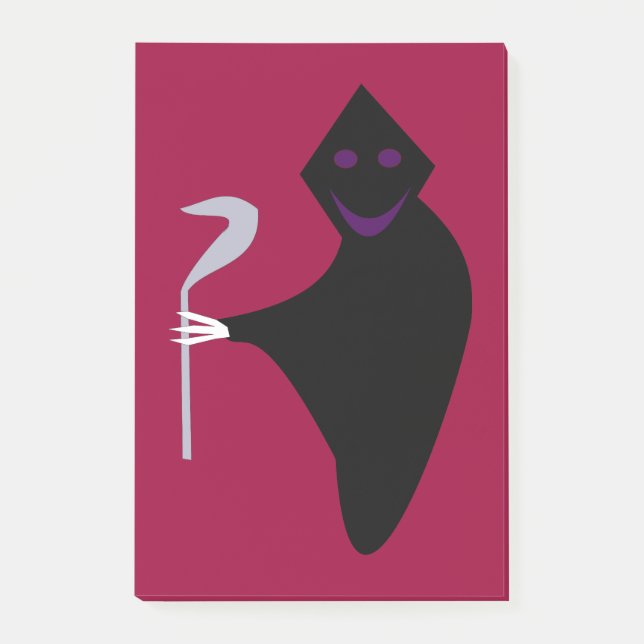 Bloco De Notas Grim Reaper Halloween Posta (Frente)