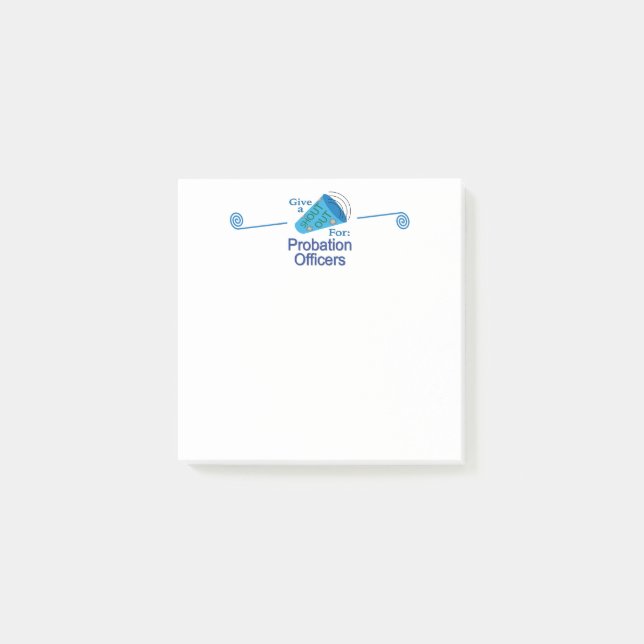 Bloco De Notas Gritar para Agentes de Probação (Frente)