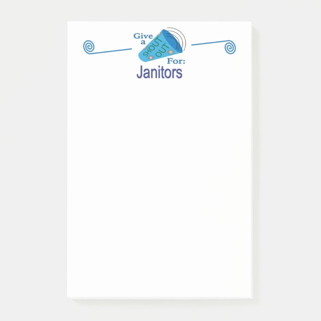 Bloco De Notas Gritar para Janitors (Frente)