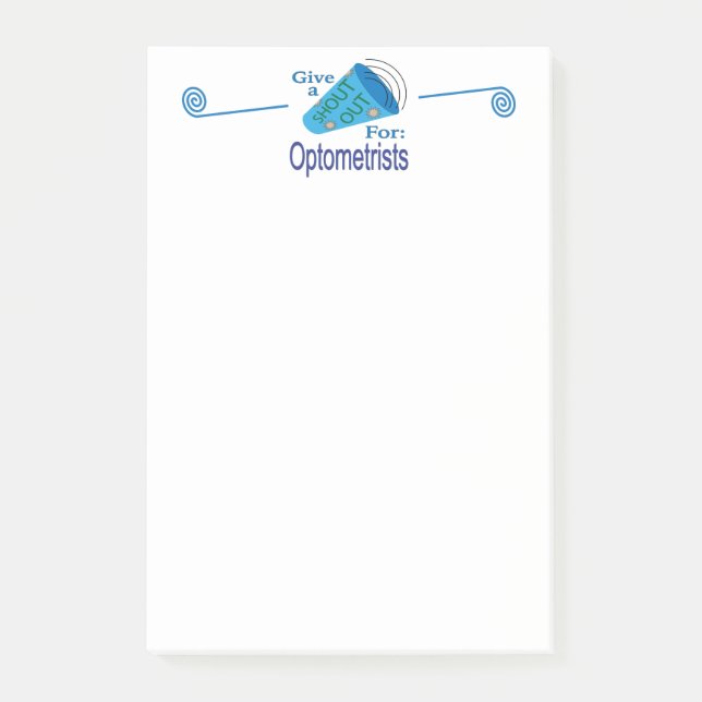 Bloco De Notas Gritar para Optometristas (Frente)